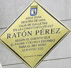 Placa dedicada el ratoncito Pérez
